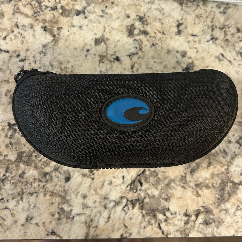 Costa Black Sunglasses Case with Blue Wave Logo